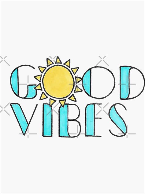 Good Vibes Sticker For Sale By Jamiemaher15 Redbubble