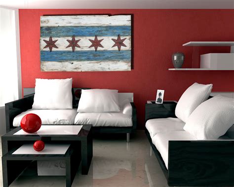 From framed wall art to metal prints to canvas prints, shutterfly has the perfect elements to complement your unique decorating scheme. Handmade, Distressed Wooden Chicago Flag, vintage, art ...