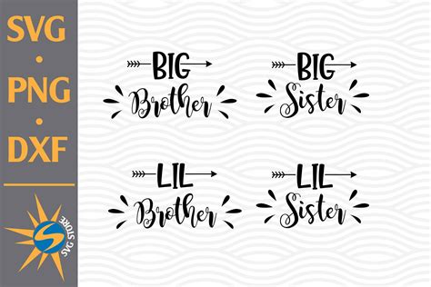 Brother Sister Svg Png Dxf Digital Files Include By Svgstoreshop