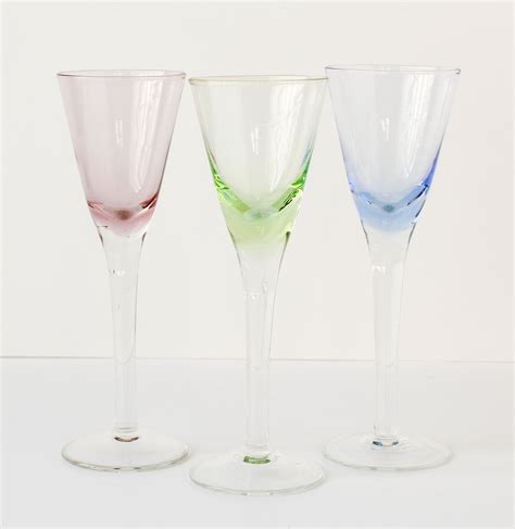 Rainbow Shot Glasses Fine Crystal Set Of Three Circa 2000 Etsy In 2021 Rainbow Shots