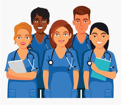 Nursing Clipart Nurse Aide Animated Group Of Doctors Hd Png Download Kindpng