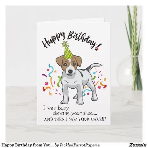 Happy Birthday From Your Jack Russell Terrier Card Baby
