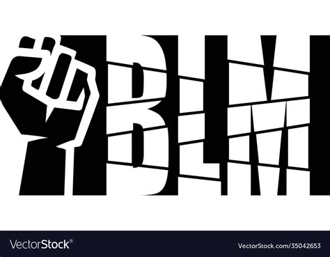 Blm Isolated On White Background Royalty Free Vector Image