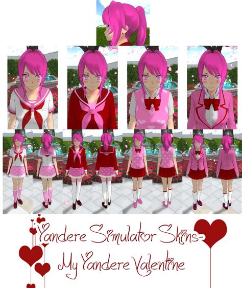 Yandere Simulator My Yandere Valentine Skins By Imaginaryalchemist On