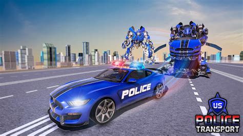 Updated Us Police Robot Transform Police Plane Transport For Pc