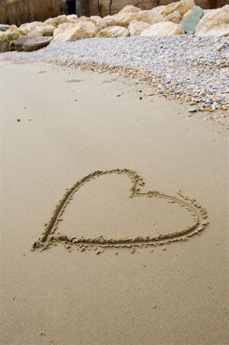 Heart On The Beach Stock Photo Image Of Romantic Coastline 20265128