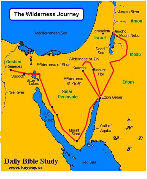 Map Of Israels Wilderness Journey Growing In Faith Pinterest