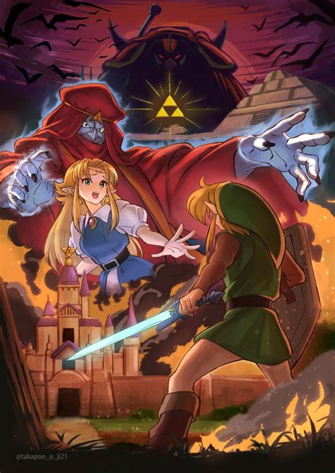 Takapon O Ji Agahnim Ganon Ganondorf Link Princess Zelda Nintendo The Legend Of Zelda