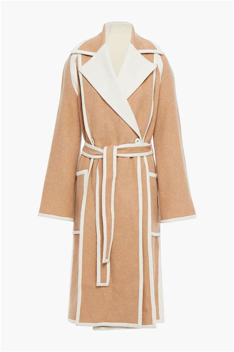 ROSETTA GETTY Double Breasted Belted Two Tone Wool Felt Coat THE OUTNET