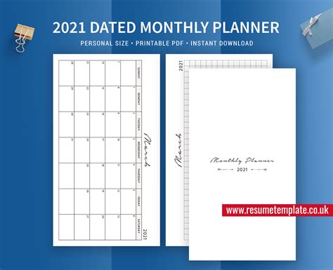 2021 Dated Daily Planner Day Organizer Personal Size Planner Do1p