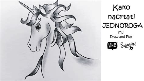 Kako Se Crta Konj Jednorog Lako Za PoČetnike How To Draw A Unicorn