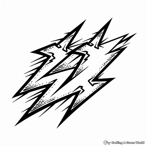 Lightning Bolt Coloring Pages Free And Printable