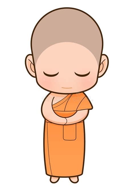 Buddhist Monk Cartoon Stock Illustration Illustration Of Meditation