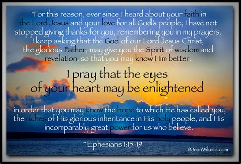 Praise Picture A Prayer From Ephesians Jean Wilund Christian