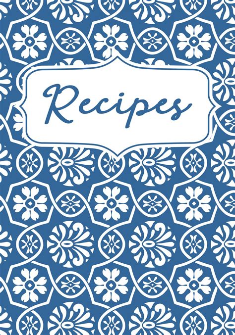 This file comes with a nice recipe book cover template. 6 Best Images of Printable Cookbook Covers To Print ...