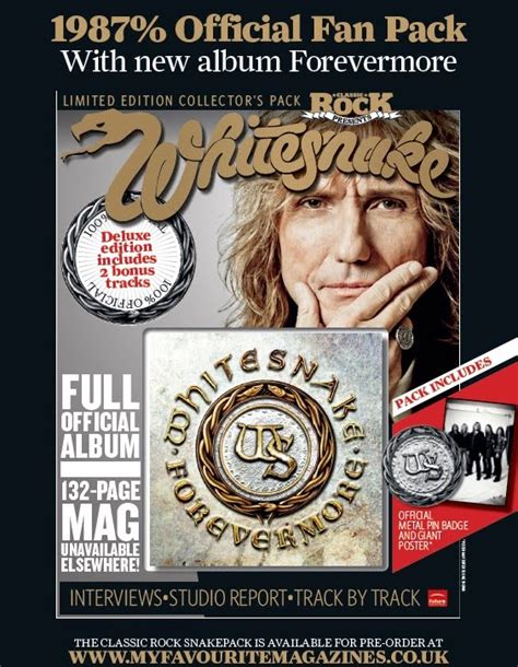 Whitesnake Classic Rock Magazine Lança Fan Pack Com O Novo álbum Do