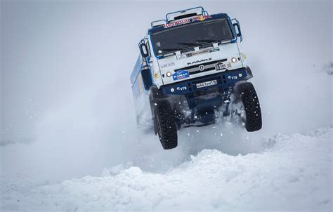 Wallpaper Winter Snow Truck Master Russia Kamaz Rally Kamaz