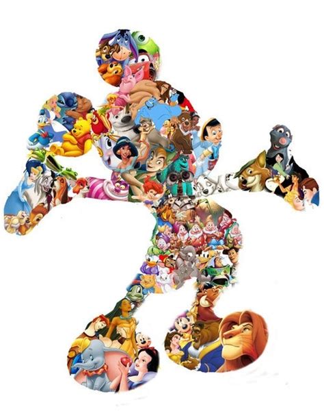 Disney Character Collage Disney Pixar Pinterest