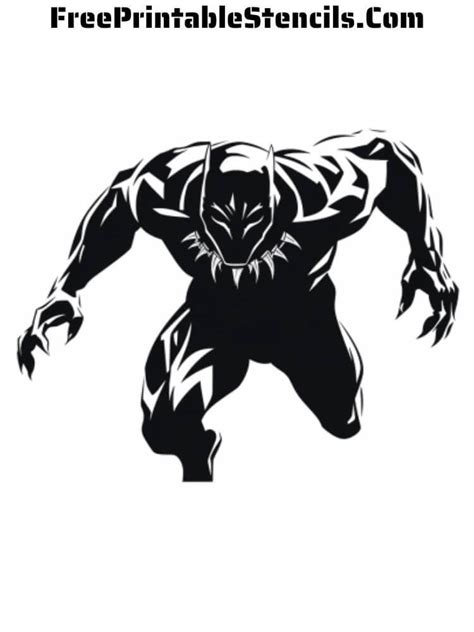 Free Printable Black Panther Stencils Free Printable Stencils