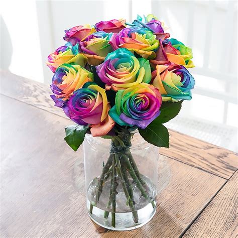 Rainbow Roses Rainbow Rose Bouquets Blossoming Ts