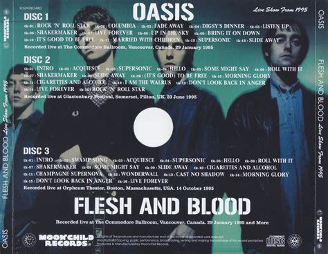 Oasis Flesh And Blood Live Show From 1995 3cd Giginjapan