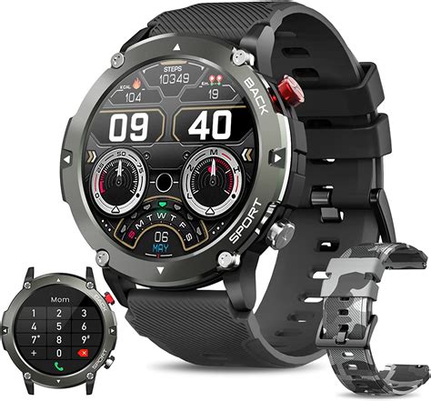 military smart watch men answer make calls 2023 newest bluetooth smartwatch