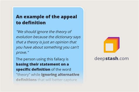 An Example Of The Appeal To Definition Deepstash