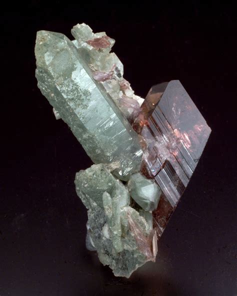 Ferro Axinite On Quartz 58689 Crystals And Gemstones Minerals And