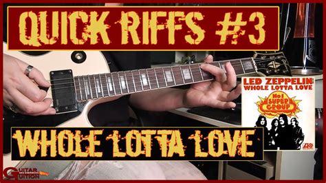 Whole Lotta Love Intro Riff Led Zeppelin Jimmy Page Youtube