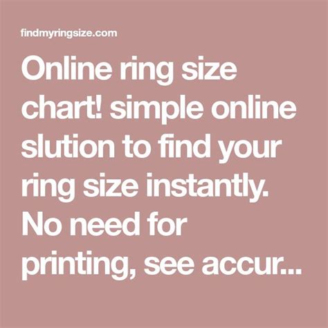 Online Ring Size Chart Simple Online Slution To Find Your Ring Size