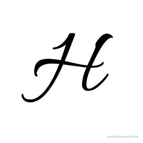 H In Cursive Lowercase Malayelly