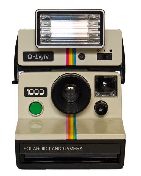 all sizes polaroid land camera 1000 and q light electronic flash front flic old cameras
