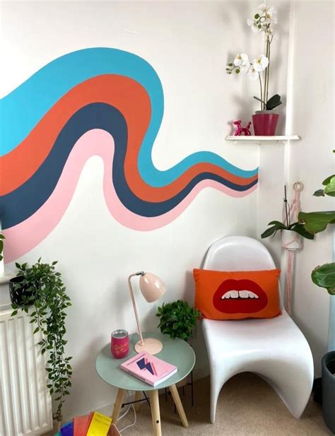 How To Paint A Rainbow Inspired Mural Indoors By Doodlemoo Bedroom Wall