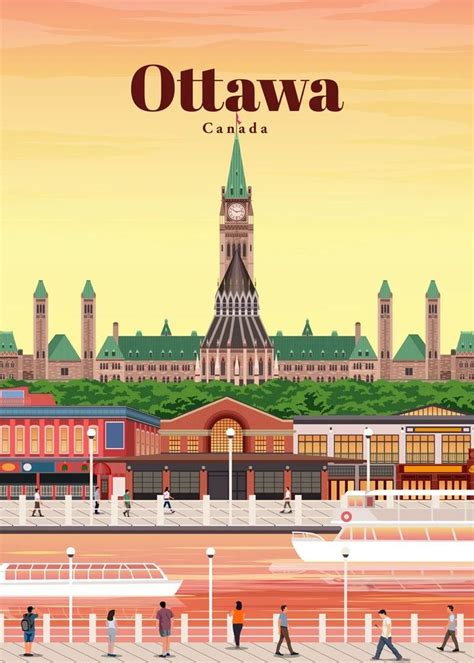 Travel To Ottawa Poster By Studio 324 Displate En 2022 Affiche De