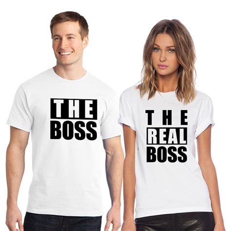 the boss and the real boss couples t shirts 4fancyfans couple shirts relationships