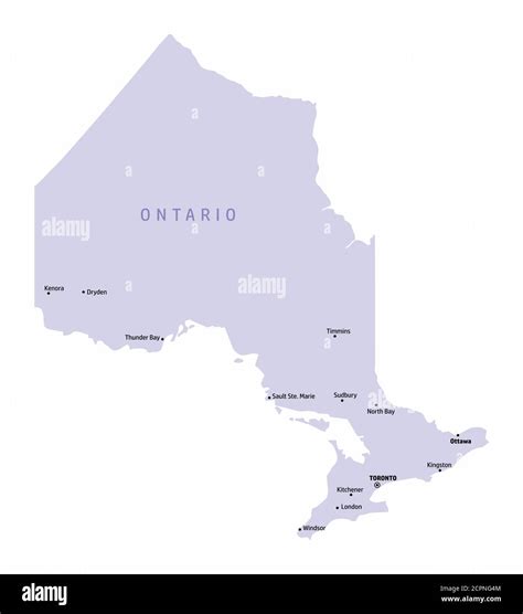Ontario Province Map Stock Vector Image And Art Alamy