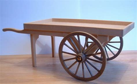 Wood Cart On Wheels