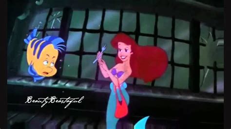 The Little Mermaid Ariel And Flounder Kiss