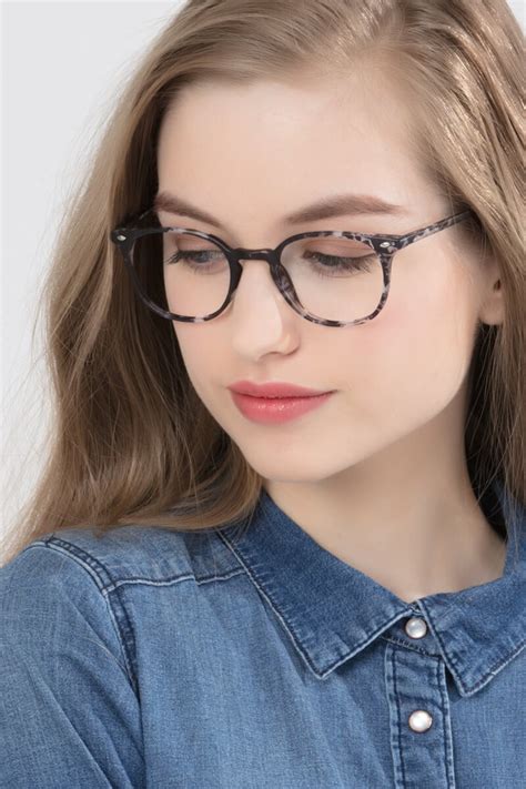 Hubris Round Black Floral Full Rim Eyeglasses Eyebuydirect