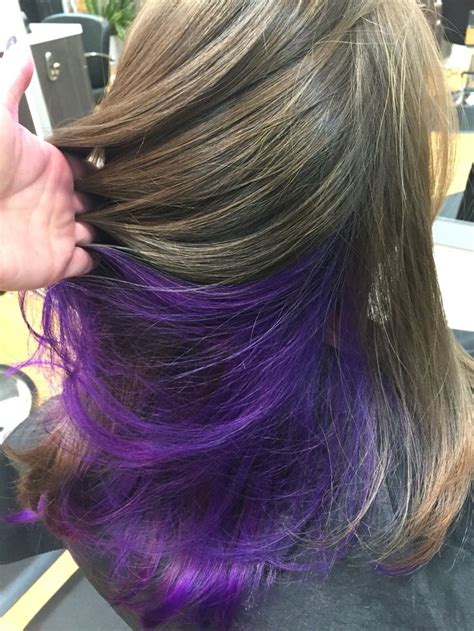 Scarlett Hair Purple Hair Dye Underneath Brown Hair