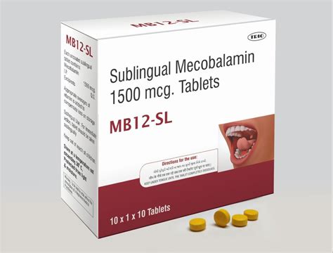 Sublingual Mecobalamin Tablets 1500 Mcg 10 X 10 At Rs 63200box In