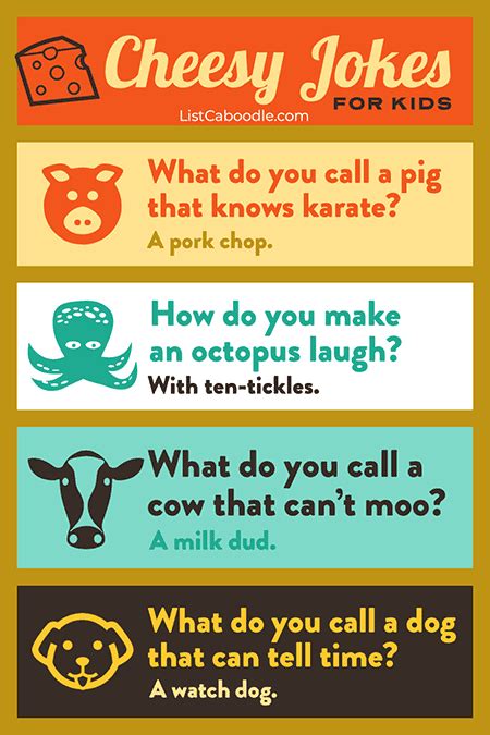 101 Best Cheesy Jokes For Kids For Fun And Laughs Listcaboodle