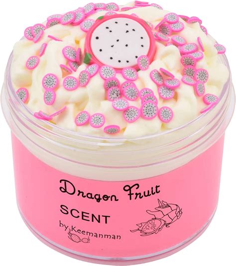 Keemanman Dragon Fruit Butter Fluffy Slime Scented Diy Slime Supplies