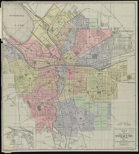 Map Of The City Of Syracuse New York Digital Commonwealth