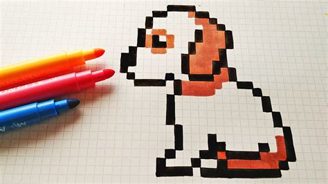 Handmade Pixel Art How To Draw A Dog Pixelart