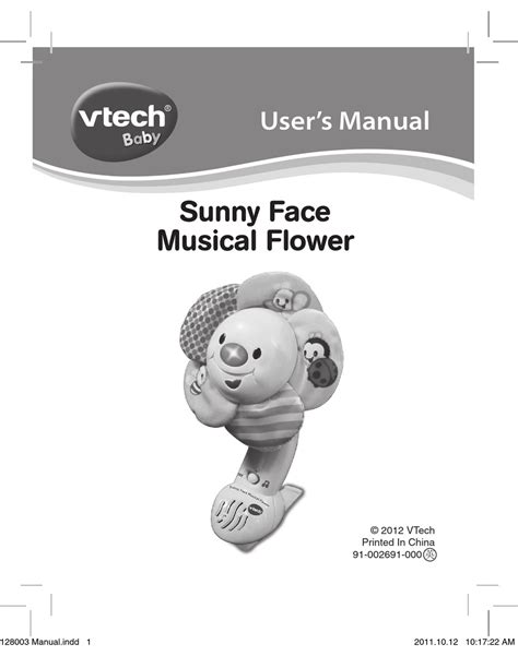 Vtech Sunny Face Musical Flower User Manual Pdf Download Manualslib