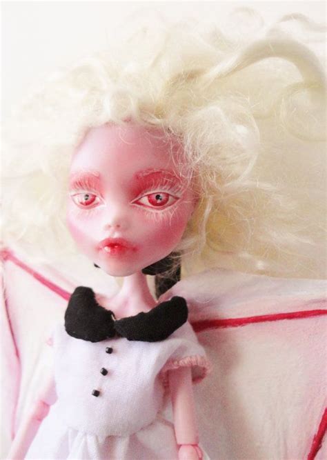 Monster High Repaint Custom Ooak Doll Albino Bat Girl By Saijanide