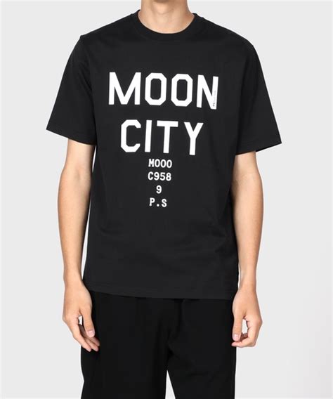Moon City プリントオーガニックコットンtシャツ Paul 212552 City 011r（tシャツカットソー）｜ps Paul