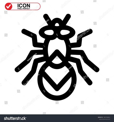 Insect Icon Isolated Sign Symbol Vector Illustration Insect Icon Black