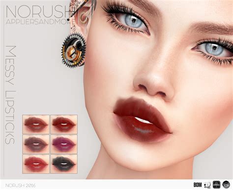 Second Life Marketplace Norush Messy Lipsticks Bom Catwa Omega